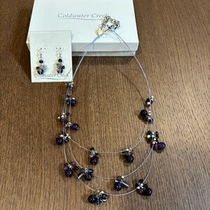 Coldwater Creek Mirada Cluster Necklace and Earrings